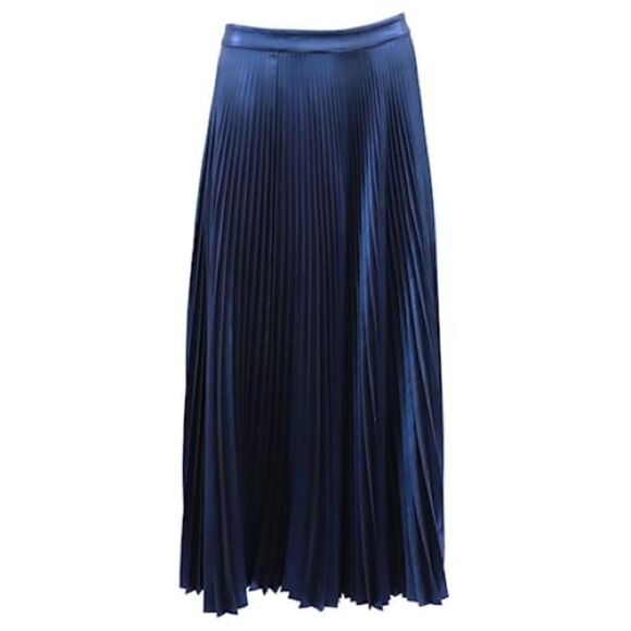 A.l.C. Maxi Navy Blue Skirt Pleated Size 6 - Picture 1 of 9